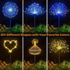 4pcs Solar Outdoor Fireworks LED Lights for Garden and Holiday Decor