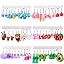 23 Pairs Christmas Earrings for Women Xmas Holiday Dangle Earrings Christmas Stud Tree Snowflake Bow Bells Light Earrings Bulk Cute Christmas Party Jewelry Gifts
