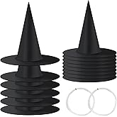 8 Pack Hanging Witch Hats with 32 3D Bats