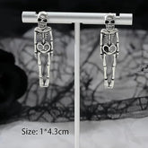 Halloween Dangle Earrings Set – Skeleton, Ghost, Witch, Skull & Knife Drop Earrings for Women