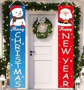 Christmas Decorations Merry Christmas Banner Xmas Porch Door Sign Welcome Banner for Wall Home Party Decor Christmas Decorations Indoor Outdoor