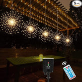 Solar Powered Firework LED Sphere Lights for Outdoor Garden and Patio