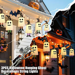 3-Pack Halloween Hanging Ghost Lights