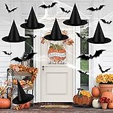 8 Pack Hanging Witch Hats with 32 3D Bats