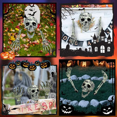 Realistic Skeleton Ground Breaker Halloween Decorations