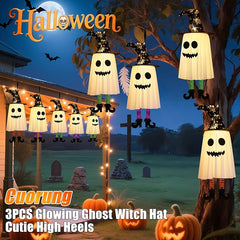3-Pack Halloween Hanging Ghost Lights