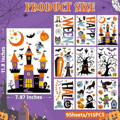 Christmas Decorations, 9 Sheets Christmas Window Clings, Snowflake Window Clings Decals, Double Sided Xmas Snowflake Decal Stickers for Winter Holiday Home Indoor Decorations Decor Supplies