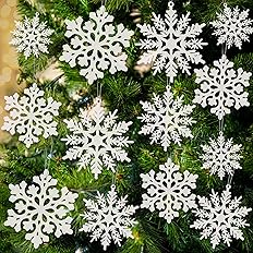 Christmas Tree Ornaments Sparkling Dazzling Festival Party Decoration Crystal Snowflake Design Hanging Ornament Holiday Season Home Decor