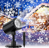 USB Snowflake Christmas Projector Light – LED Holiday Decoration with Adjustable Bracket for Indoor & Outdoor Festive Illumination