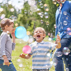 Magic Plastic Touchable Blow Bubbles Set