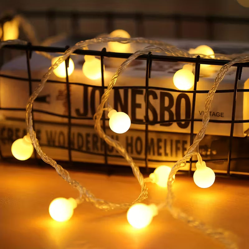 USB Powered Globe LED String Lights for Home, Events and Party Decor