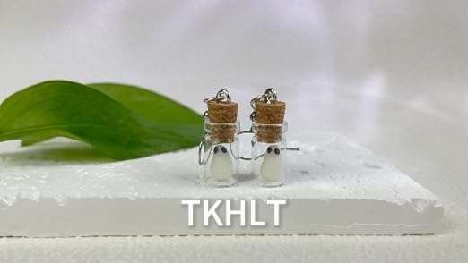 Glow-in-the-Dark Ghost in a Bottle Earrings