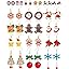 23 Pairs Christmas Earrings for Women Xmas Holiday Dangle Earrings Christmas Stud Tree Snowflake Bow Bells Light Earrings Bulk Cute Christmas Party Jewelry Gifts