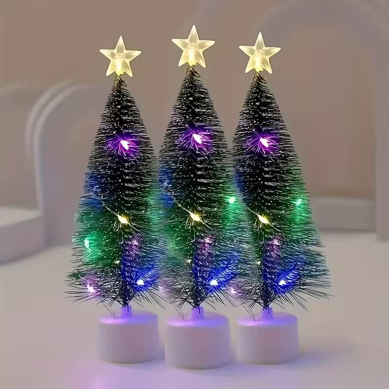 LED Mini Christmas Tree With Colorful Pine Needles