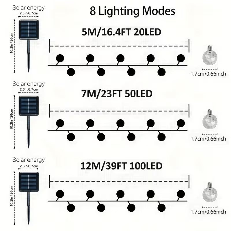 ✨ 108-LED Fairy Globe String Lights | Battery Powered