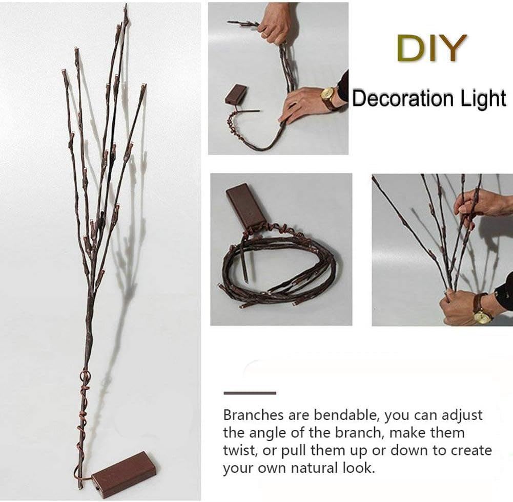 16 LED Branch Lights Set for Indoor Weddings, Parties, and Holiday Decor