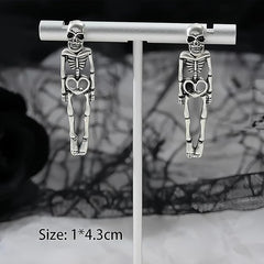 Halloween Dangle Earrings Set – Skeleton, Ghost, Witch, Skull & Knife Drop Earrings for Women