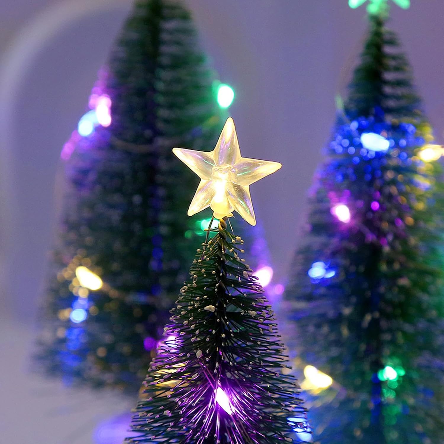 LED Mini Christmas Tree With Colorful Pine Needles