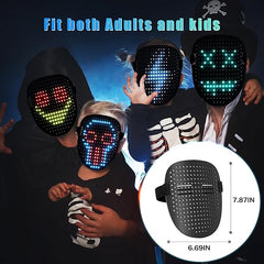 50 Patterns Rechargeable Face Transforming Mask for Halloween