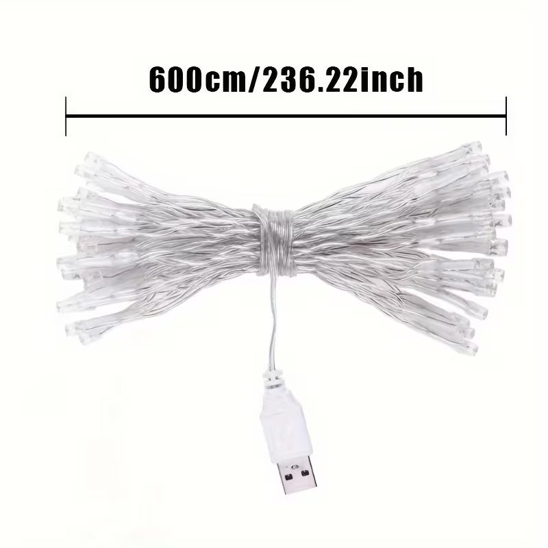 USB Powered Six Meter LED Fairy String Lights for Home and Event Decor