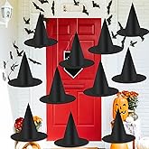 8 Pack Hanging Witch Hats with 32 3D Bats