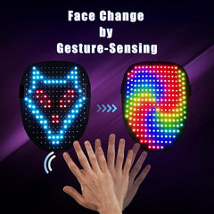 50 Patterns Rechargeable Face Transforming Mask for Halloween