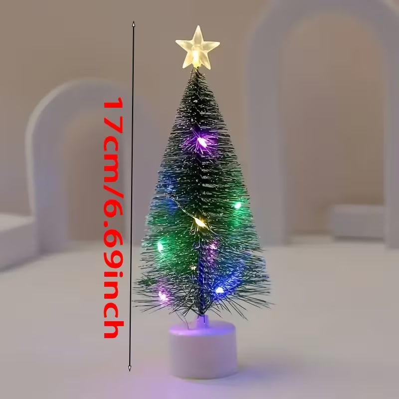 LED Mini Christmas Tree With Colorful Pine Needles