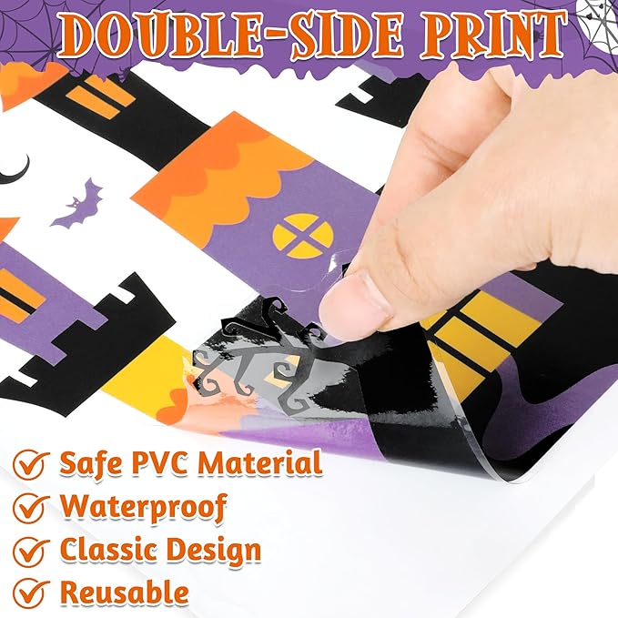 Christmas Decorations, 9 Sheets Christmas Window Clings, Snowflake Window Clings Decals, Double Sided Xmas Snowflake Decal Stickers for Winter Holiday Home Indoor Decorations Decor Supplies