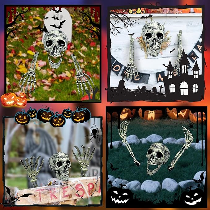 Realistic Skeleton Ground Breaker Halloween Decorations