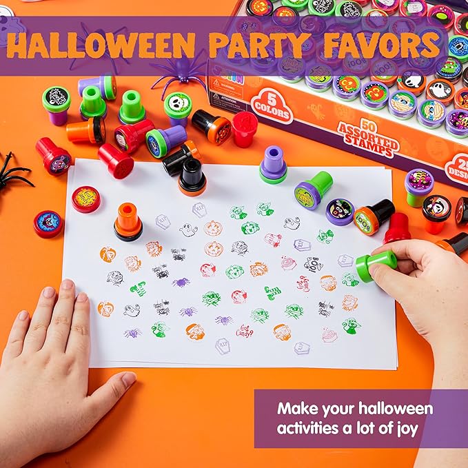 JOYIN 50 Pcs Halloween Stamps for Kids