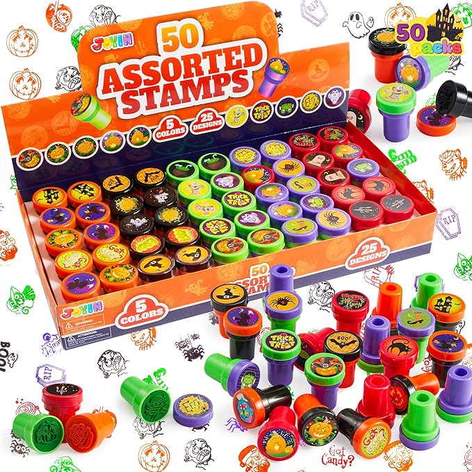 JOYIN 50 Pcs Halloween Stamps for Kids