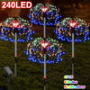 4pcs Solar Outdoor Fireworks LED Lights for Garden and Holiday Decor