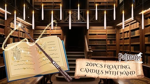 20Pcs Floating Flameless LED Candles with Magic Wand