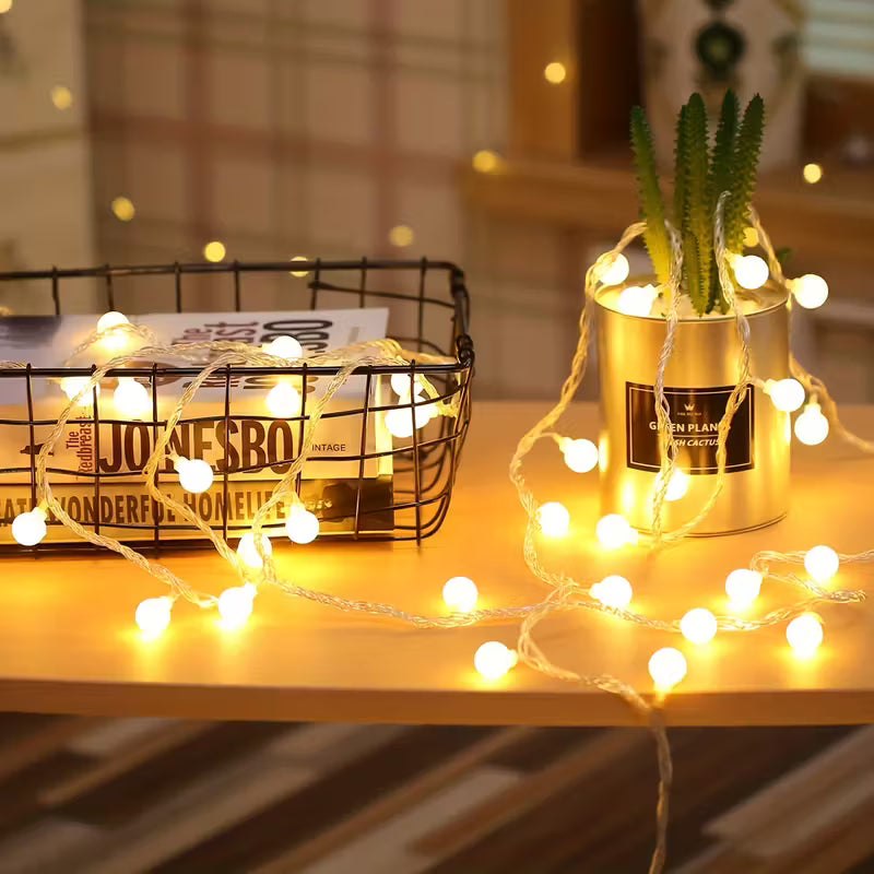 USB Powered Globe LED String Lights for Home, Events and Party Decor
