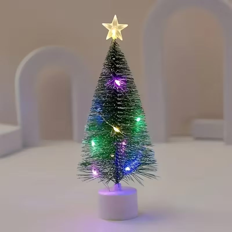 LED Mini Christmas Tree With Colorful Pine Needles