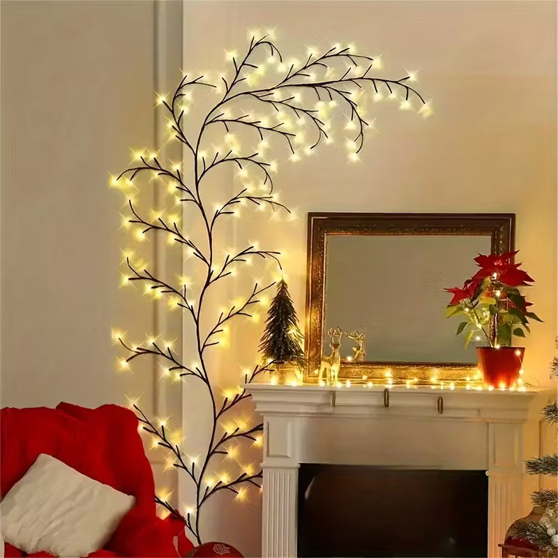AMill 96 LED Willow Vine Wall Lights USB Powered for Cozy Home Decor