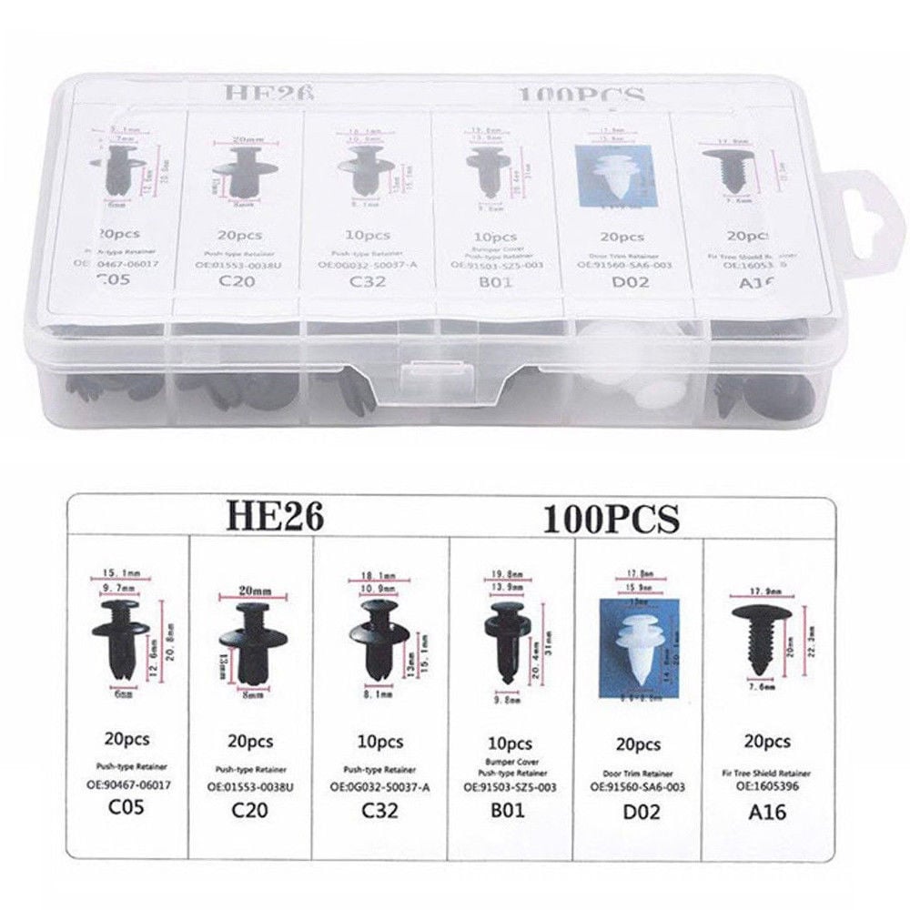Car Fastener Box Set – Universal Clips & Retainer Kit